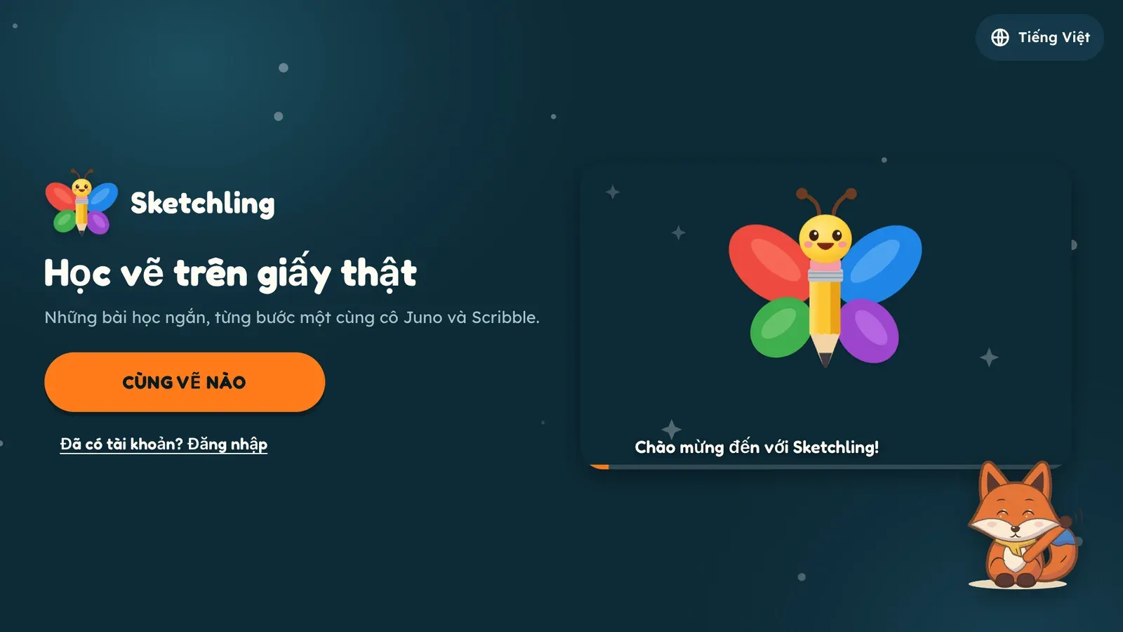Chào Sketchling — học vẽ trên giấy thật